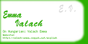 emma valach business card